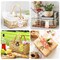 Wooden Easter Ornaments to Paint Spring Decoration Happy Easter Cutouts Unfinished 24PCS 3.5 inches, DIY Blank Rabbit Bunny Unfinished Christmas Tree Wood Discs Ornament for Home Crafts Hanging